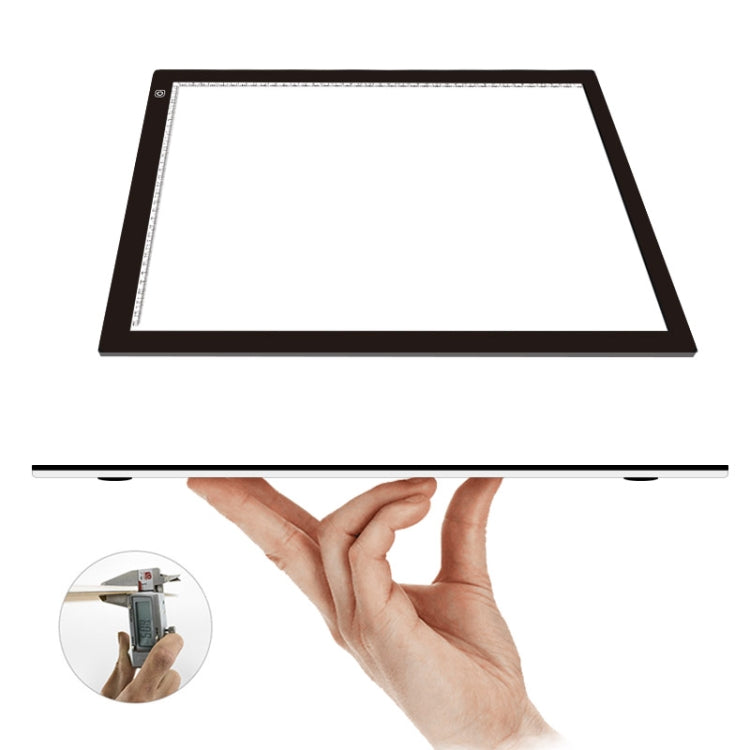 A2 Size 23W 12V  LED Three Level of Brightness Dimmable Acrylic Copy Boards for Anime Sketch Drawing Sketchpad, with Power Adapter, A2 with Power Adapter