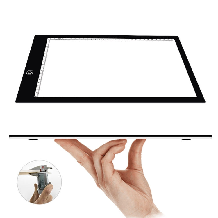 A4 Size LED Three Level of Brightness Dimmable Acrylic Copy Boards for Anime Sketch Drawing Sketchpad, with 1.5m USB Cable