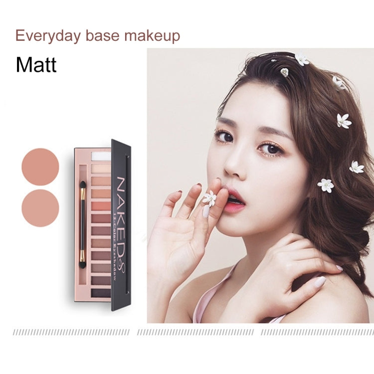 5673 Cosmetic 12 Colors Matte Earth Color Naked Eye Shadow Makeup Palette with Brush Set