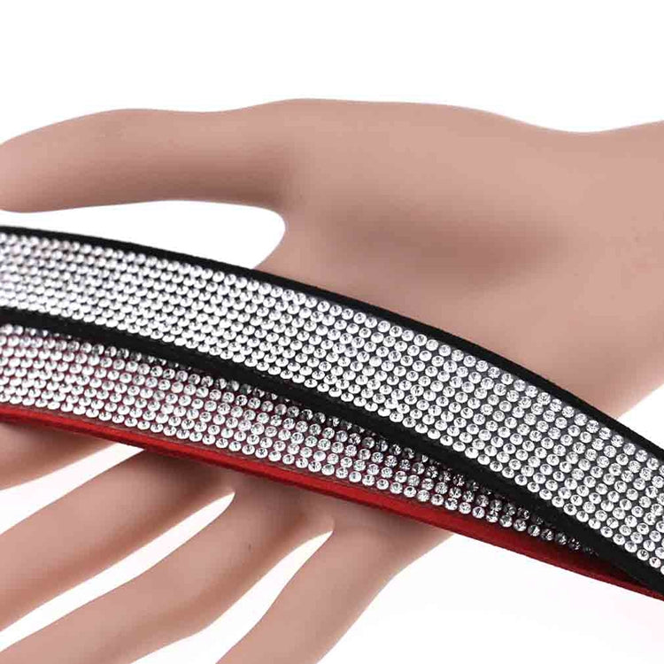 2 PCS European and American Popular Fashion Flannel Diamonds Necklace Collar, Random Color Delivery