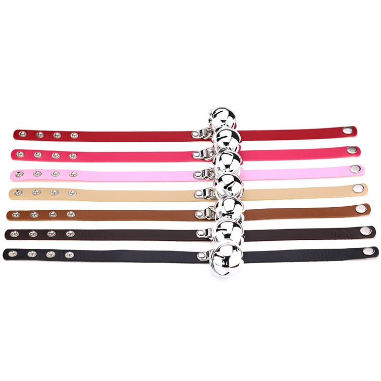 2 PCS Japanese Punk Style Rock Leather Collar Bell Pendant Female Clavicle Neck Necklace, Random Color Delivery