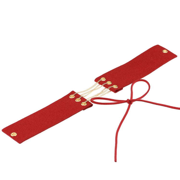 2 PCS European and American Simple Collar Fashion Female Velvet Ribbon Collar Bone Necklace, Random Color Delivery