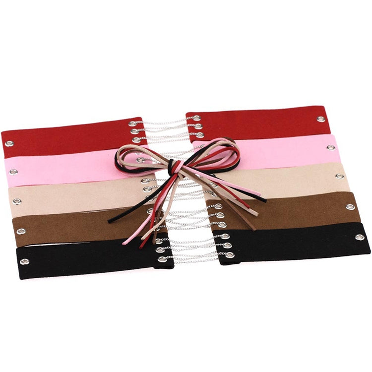 2 PCS European and American Simple Collar Fashion Female Velvet Ribbon Collar Bone Necklace, Random Color Delivery