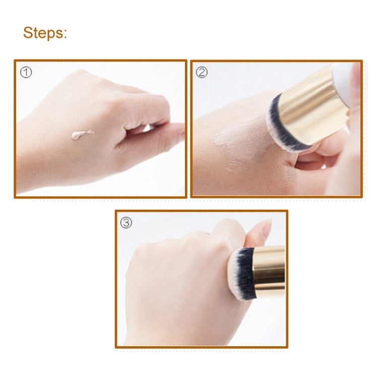 Short Wooden Handle Large Round Head Buffer Foundation Powder Makeup Brushes Plump Round Brush Makeup BB Cream Tools