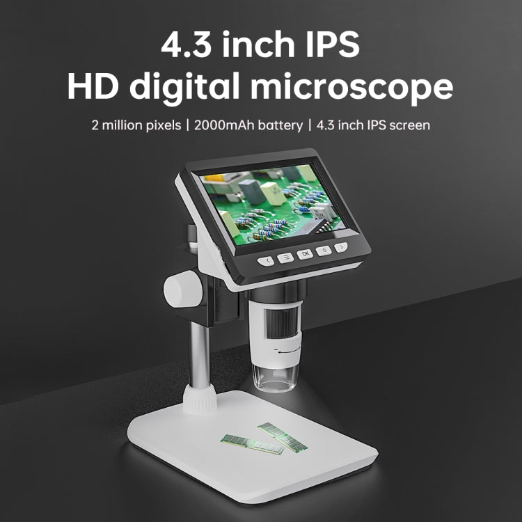 50X-1000X 1080P Portable Electronic Digital Desktop Microscope with LED Light