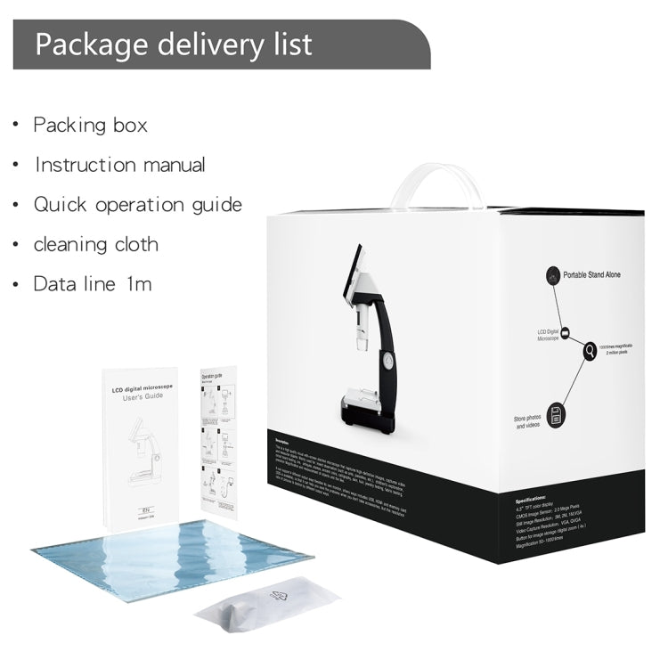 inskam306 1080P 4.3 inch Display Screen HDMI Port HD Digital Microscope