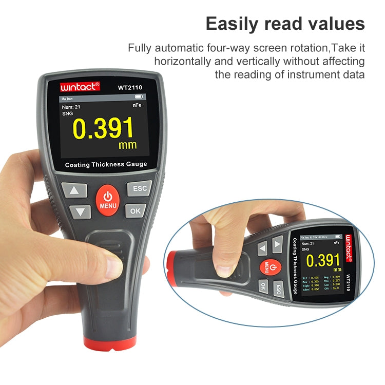 Wintact WT2110 Color Screen Display Coating Thickness Gauge