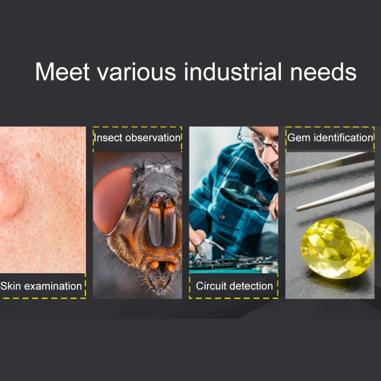 1600X Magnifier HD 0.3MP Image Sensor 2 in 1 USB Digital Microscope with 8 LED & Professional Stand