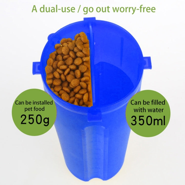 Pet Outdoor Portable Dual-use Water and Food Cup with A Folding Bowl