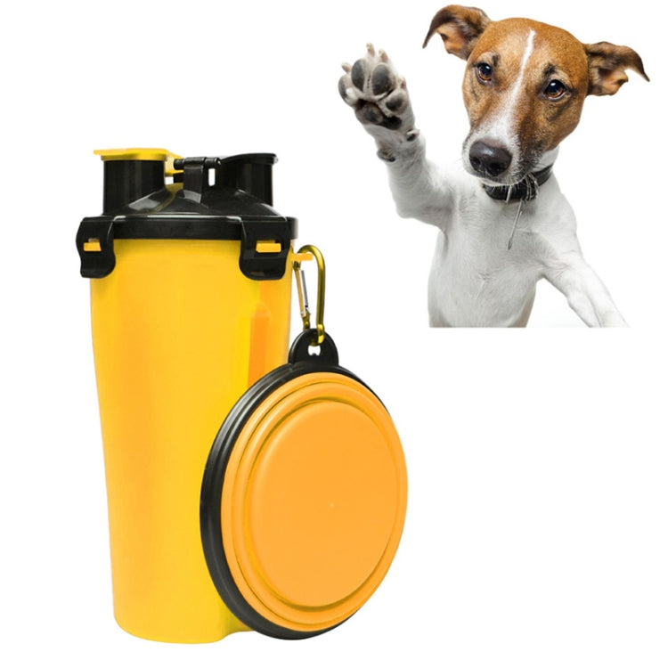 Pet Outdoor Portable Dual-use Water and Food Cup with A Folding Bowl