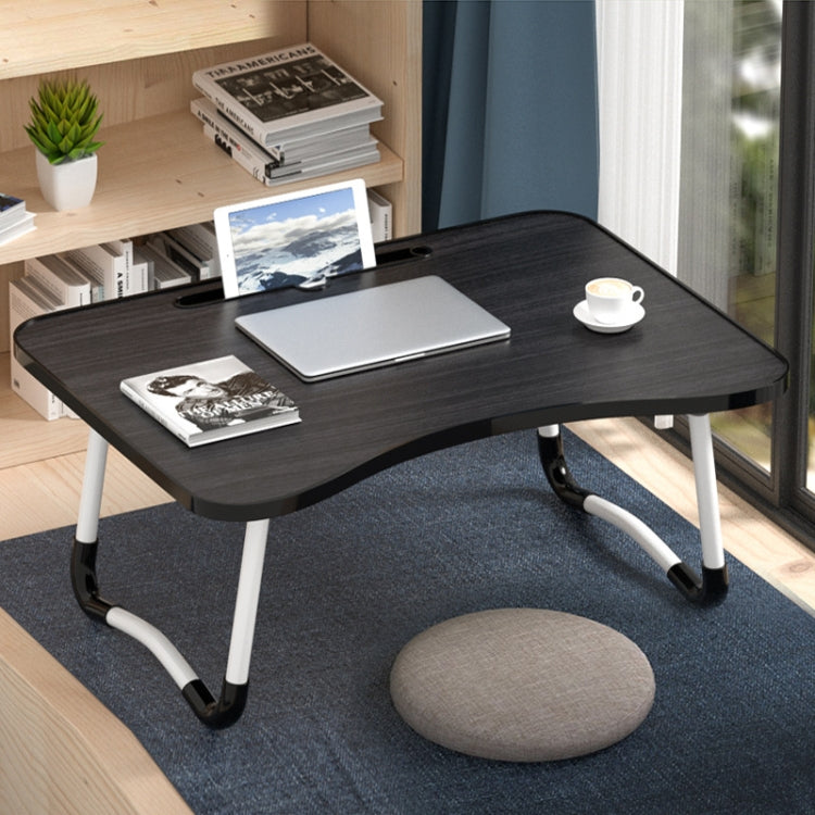 W-shaped Non-slip Legs Adjustable Folding Portable Writing Desk Laptop Desk with Card Slot, with Card Slot