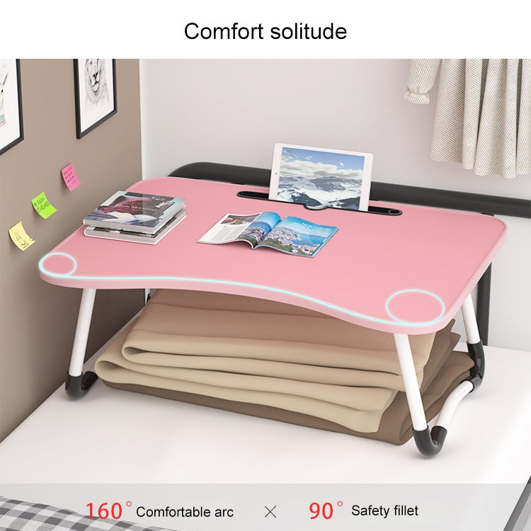 W-shaped Non-slip Legs Adjustable Folding Portable Writing Desk Laptop Desk with Card Slot, with Card Slot