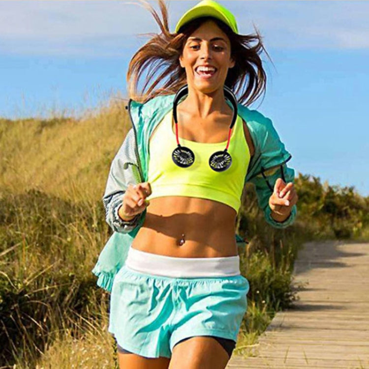 Creative Mini Hanging Neck Type Fan Outdoor LED Fan, F008 (White), F008 (Black), F008, F008 (Blue)