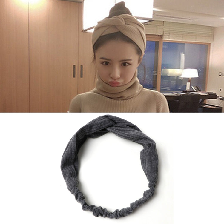 Women Temperament Knitting Cross Shape Hair Band