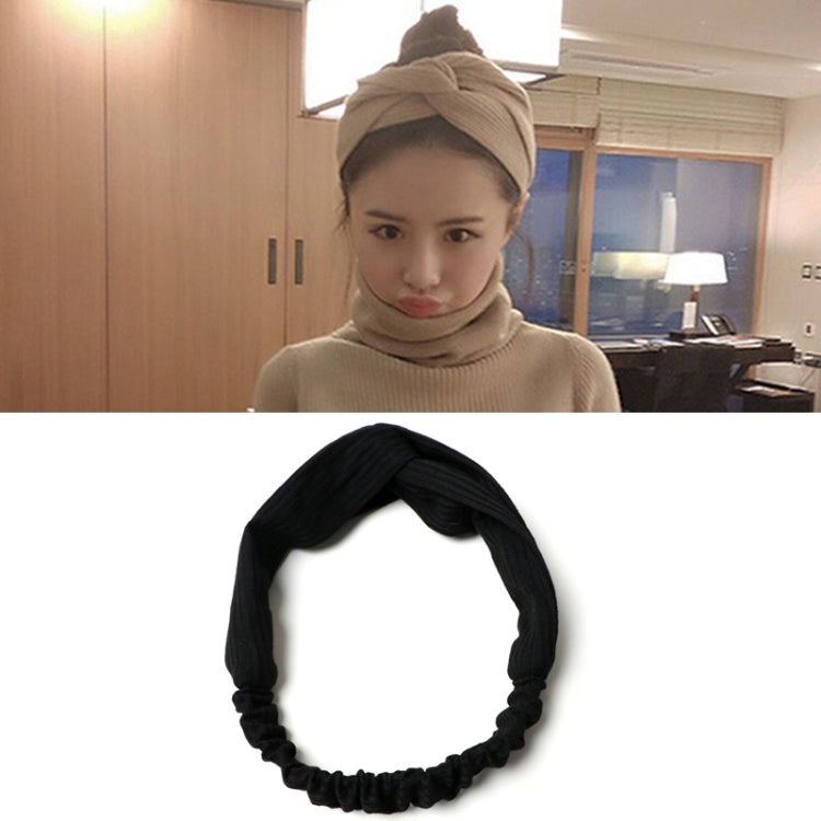 Women Temperament Knitting Cross Shape Hair Band