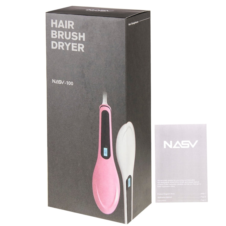 Handheld Innovative Hair Straightener Comb with LCD Temperature Display, EU Plug