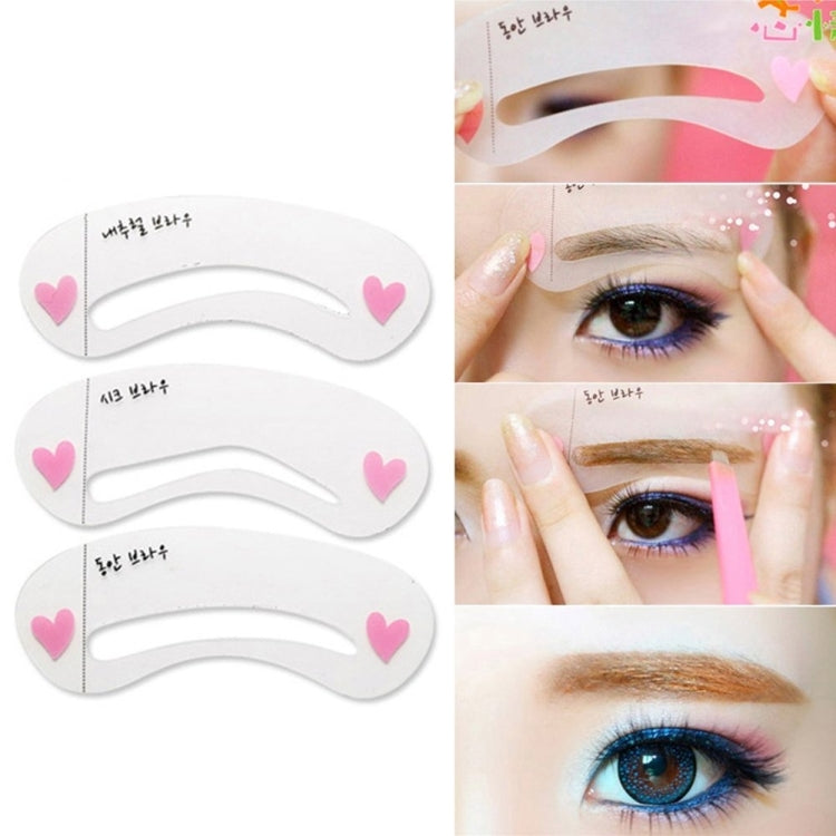 50 PCS 3 in 1 Eyebrow Stencil Shape Template Tools