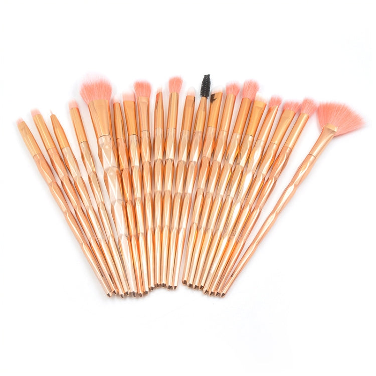 20 in 1 Diamond Handle Eye Brush Multi-functional Makeup Brush, Pink+Blue Handle and Purple Brush