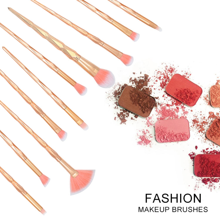 20 in 1 Diamond Handle Eye Brush Multi-functional Makeup Brush, Pink+Blue Handle and Purple Brush