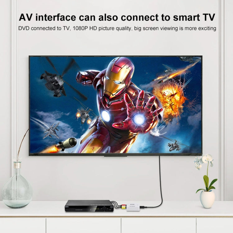 HOWEI HW-2105 Mini AV CVBS/L+R Audio to HDMI Converter Adapter, Support Scaler 1080P