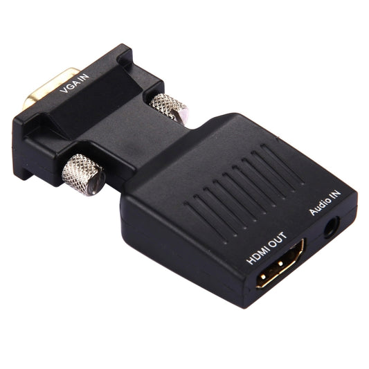 HD 1080P VGA to HDMI + Audio Video Output Converter Adapter for HDTV Monitor Projector, VGA to HDMI+Audio
