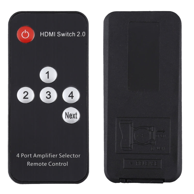 4X1 4K/60Hz HDMI 2.0 Switch with Remote Control, EU Plug