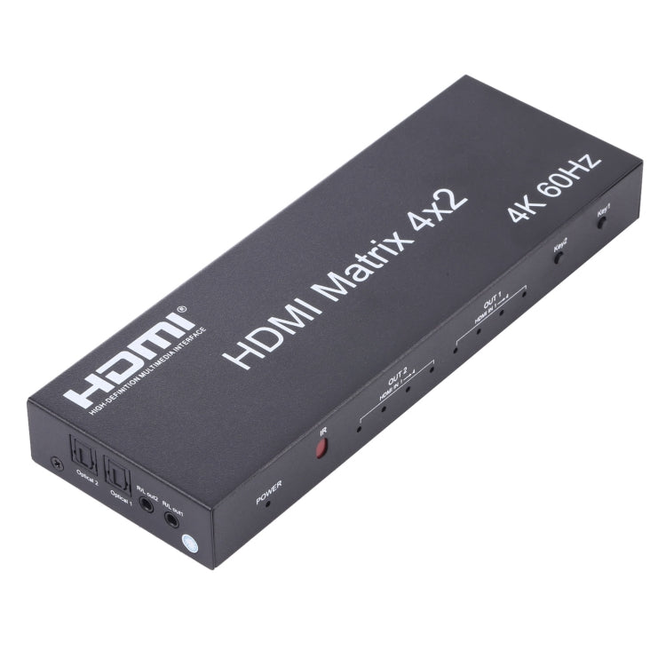 HDMI 4x2 Matrix Switcher / Splitter with Remote Controller, Support ARC / MHL / 4Kx2K / 3D, 4 Ports HDMI Input, 2 Ports HDMI Output