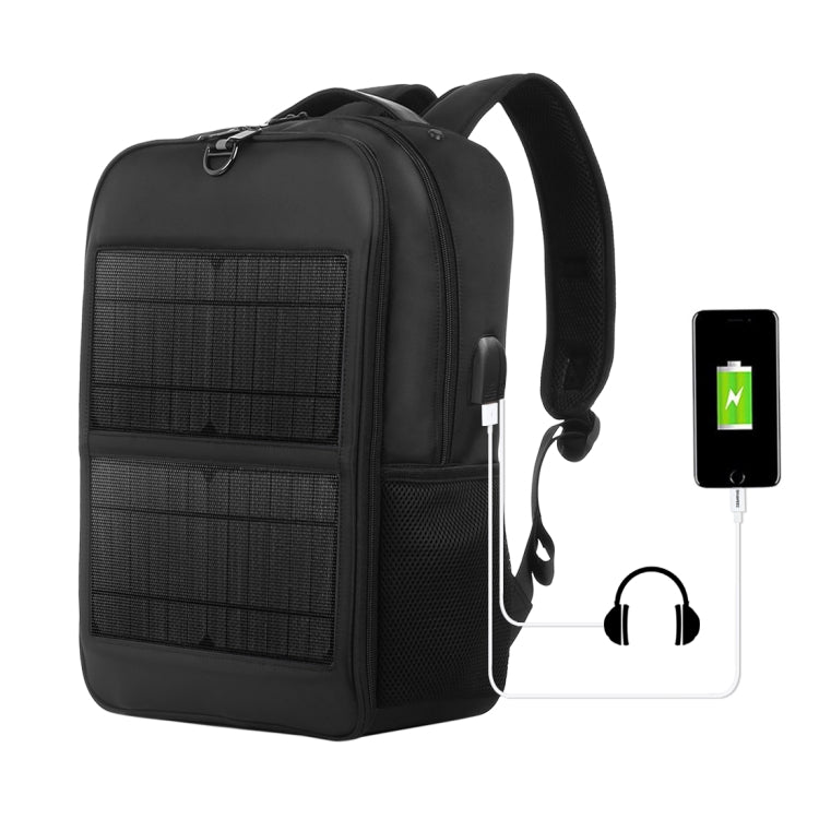 HAWEEL 14W Solar Panel Power Backpack Laptop Bag with Handle and 5V / 2.1A Max USB Charging Port, 14W Backpack 2