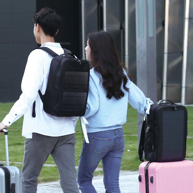 HAWEEL 14W Solar Panel Power Backpack Laptop Bag with Handle and 5V / 2.1A Max USB Charging Port, 14W Backpack 2