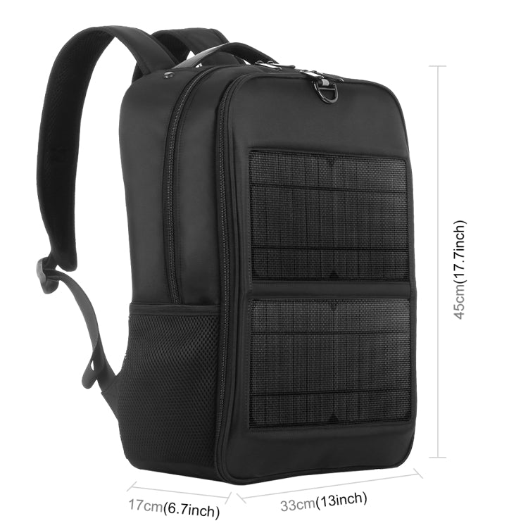HAWEEL 14W Solar Panel Power Backpack Laptop Bag with Handle and 5V / 2.1A Max USB Charging Port, 14W Backpack 2