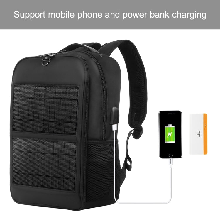HAWEEL 14W Solar Panel Power Backpack Laptop Bag with Handle and 5V / 2.1A Max USB Charging Port, 14W Backpack 2