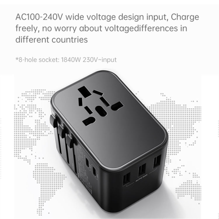 ROCK T62 35.5W Global Travel Multifunctional Plug PD Charger Power Adapter