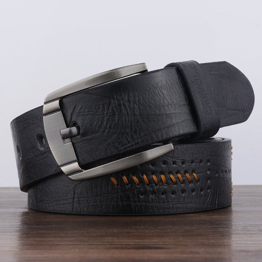 Dandali XX818 Men Fashion Retro Leather Belt Waistband, Length: 110cm