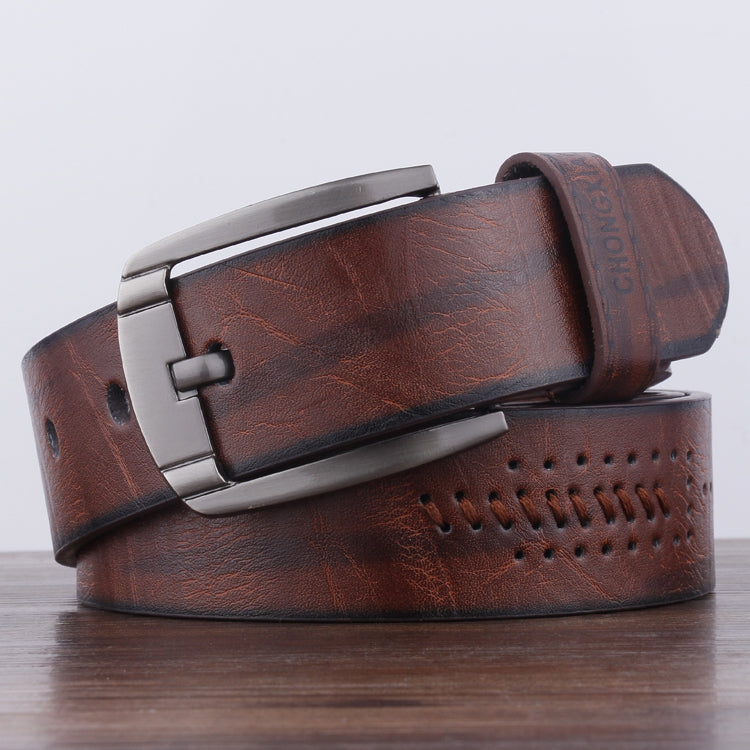 Dandali XX818 Men Fashion Retro Leather Belt Waistband, Length: 110cm
