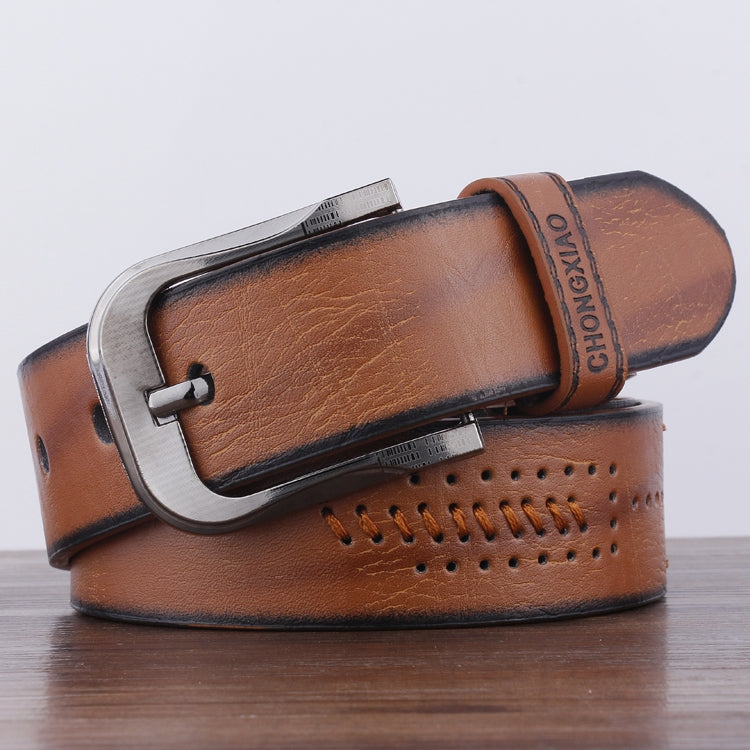 Dandali XX818 Men Fashion Retro Leather Belt Waistband, Length: 110cm