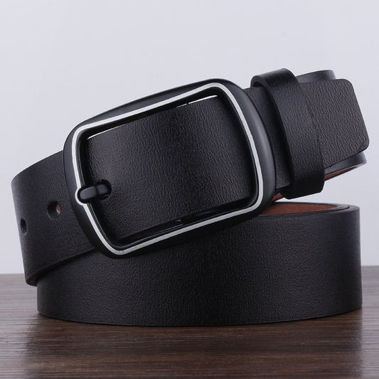 Dandali YY25 Men Fashion Retro Buckle Leather Belt Waistband, Length: 110cm