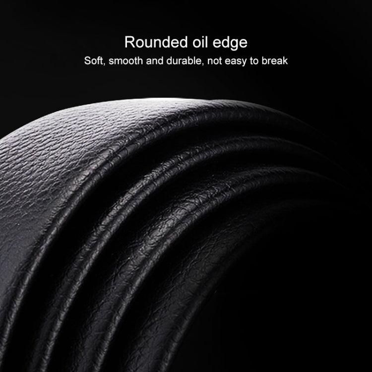 Dandali GD833 Gypsophila Empty Run Men Automatic Buckle Double Edge Wrapping Leather Belt Waistband, Length: 120cm