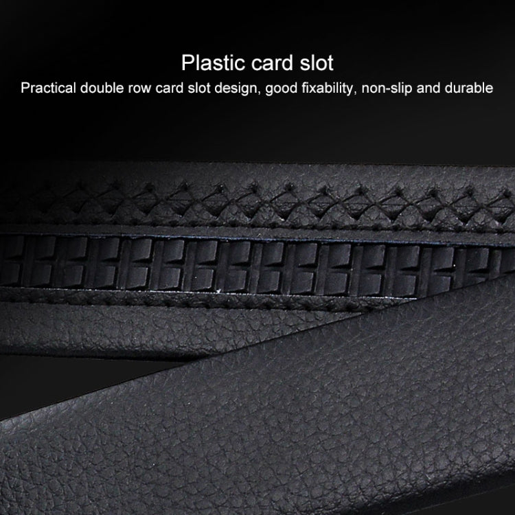 Dandali GD833 Gypsophila Empty Run Men Automatic Buckle Double Edge Wrapping Leather Belt Waistband, Length: 120cm