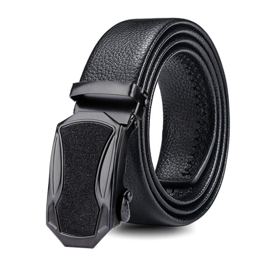 Dandali GD834 Gypsophila Actual Run Triangle Men Automatic Buckle Double Edge Wrapping Leather Belt Waistband, Length: 120cm