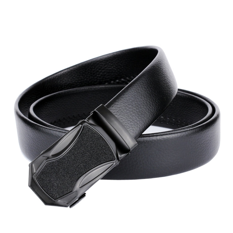 Dandali GD834 Gypsophila Actual Run Triangle Men Automatic Buckle Double Edge Wrapping Leather Belt Waistband, Length: 120cm