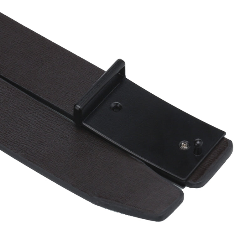 Dandali TT26 Men Fashion Black N Buckle Leather Belt Waistband, Length: 115cm