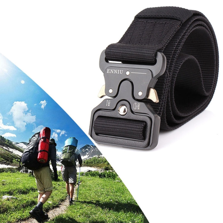ENNIU 4.3cm Wide Outdoor Casual Nylon Belt Adjustable Multifunction Training Belts for Men
