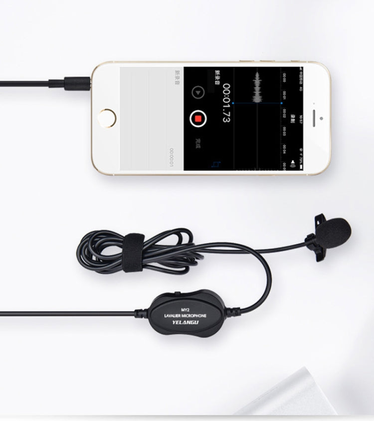 YELANGU YLG9926B MY2 Mini Lavalier Microphone for Mobile Phones / Tablets /  Digital Cameras