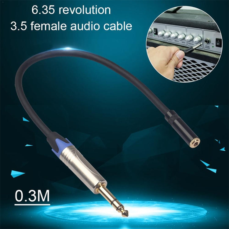 TC203NF03 6.35mm Male to 3.5mm Female Audio Cable, Length: 0.3m