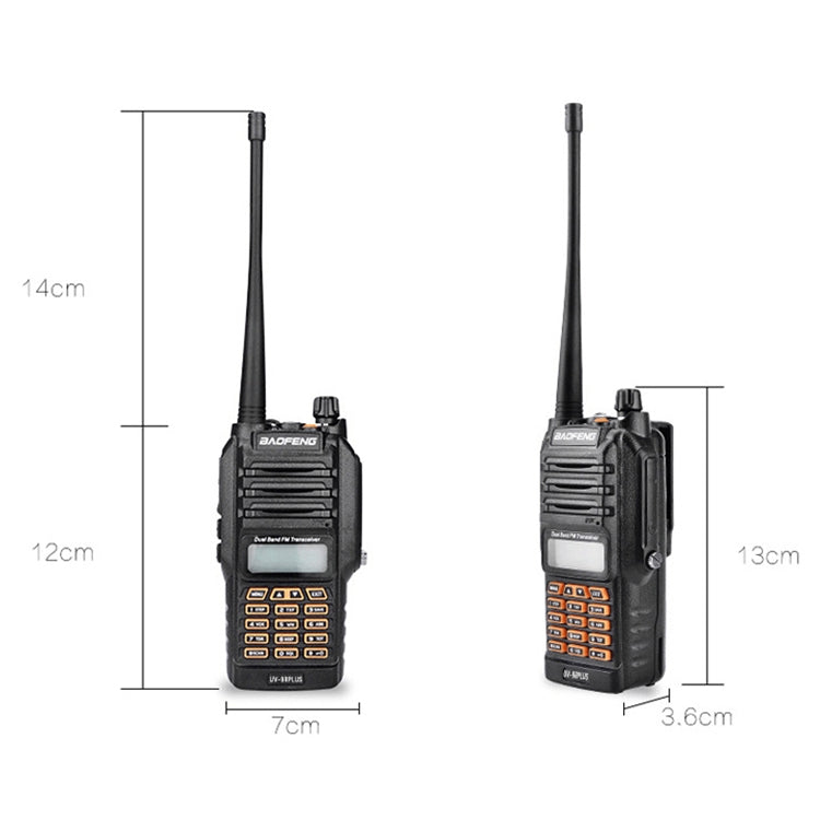 BaoFeng BF-UV9R Plus 10W Waterproof Dual Band Radio Handheld Antenna Walkie Talkie, EU Plug