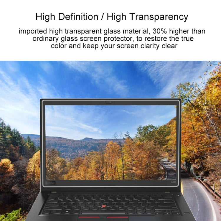 0.4mm 9H Surface Hardness Full Screen Tempered Glass Film for Lenovo ThinkPad A485 14 inch, Lenovo A485