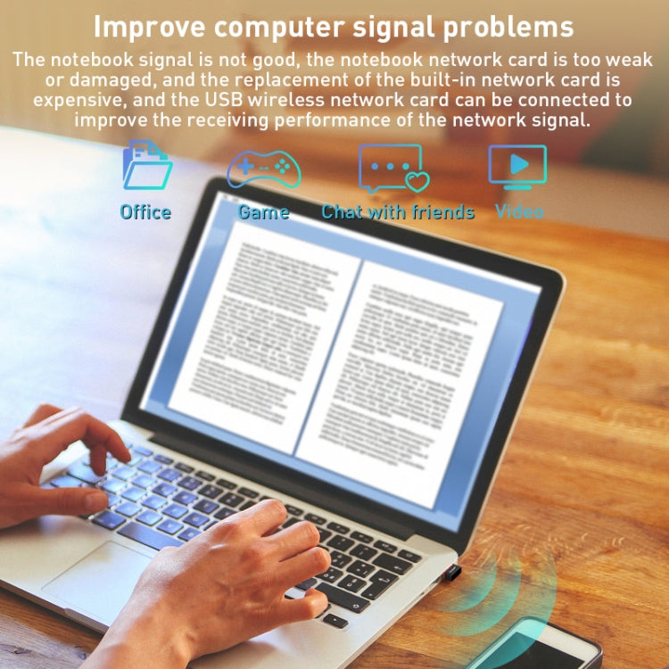 EP-A300 300Mbps WiFi6 USB Free Drive Network Adapter