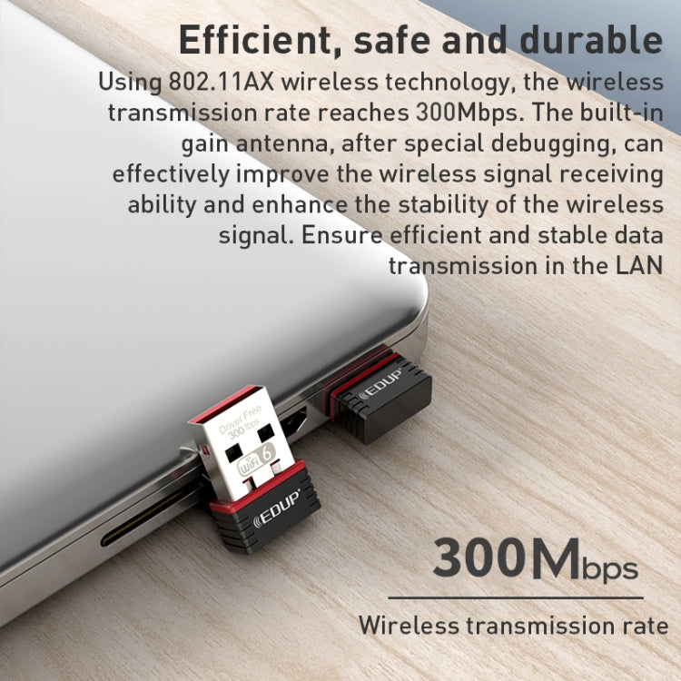 EP-A300 300Mbps WiFi6 USB Free Drive Network Adapter