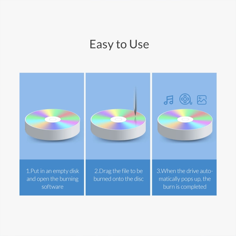 ORICO DVD-XD007 Portable USB 3.0 Interface External CD DVD Optical Drive CD/DVD-RW Recorder