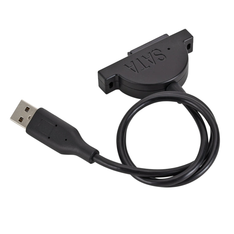 Slim SATA 13 Pin Female to USB 2.0 Adapter Converter Cable for Laptop ODD CD DVD Optical Drive, Cable Length: about 45cm